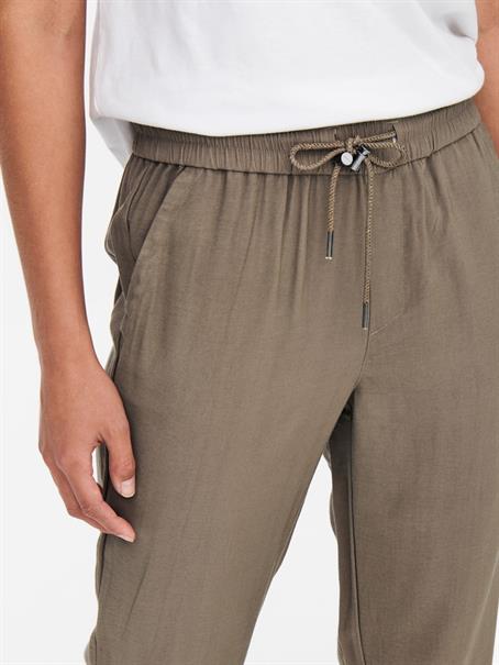 ONLKELDA-EMERY MW PULL-UP PANTS PNT NOOS walnut
