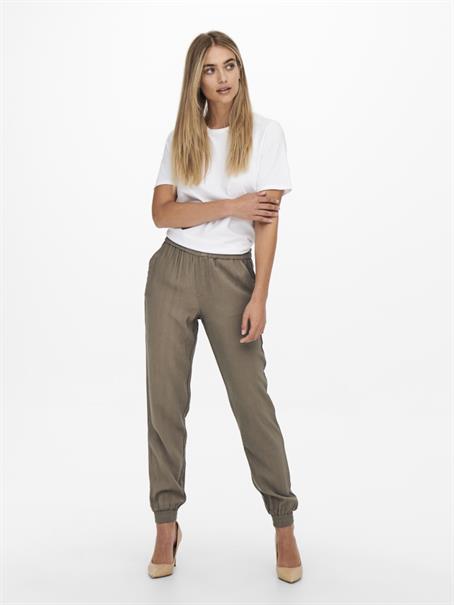ONLKELDA-EMERY MW PULL-UP PANTS PNT NOOS walnut