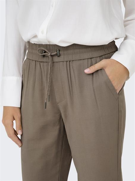 ONLKELDA-EMERY MW PULL-UP PANTS PNT NOOS walnut