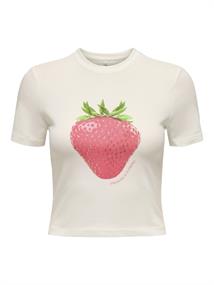 ONLKELLY LIFE S/S SHORT PRINT TOP BOXJRS cloud dancer2