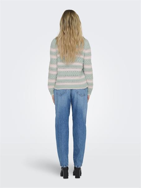 ONLKIMA LS LIFE STRIPE O-NECK CC KNT icy morn