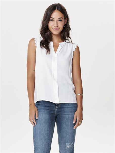 ONLKIMMI S/L TOP WVN NOOS white