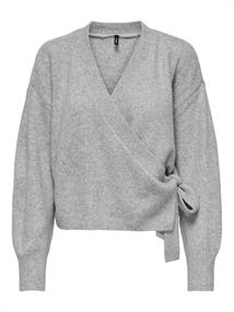 ONLKIRA LIFE LS WRAP CARDIGAN RP KNT light grey melange