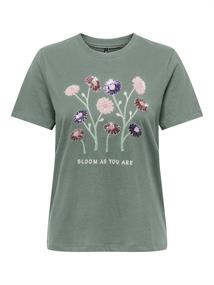 ONLKITA LIFE REG S/S SMILE TOP CS JRS lily pad