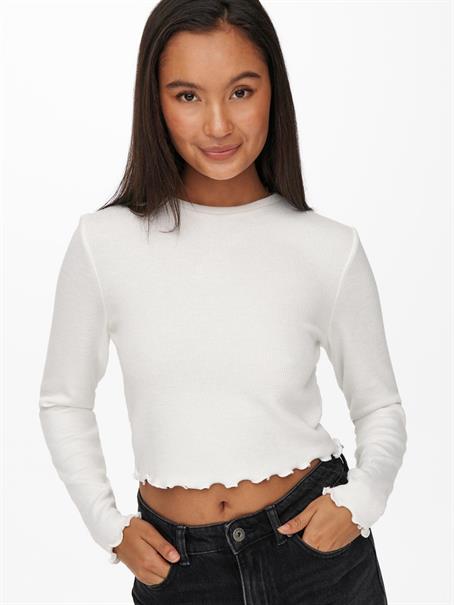 ONLKITTY L/S TOP CROPPED JRS cloud dancer