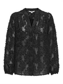 ONLKORSA LS JAQUARD SHIRT WVN black