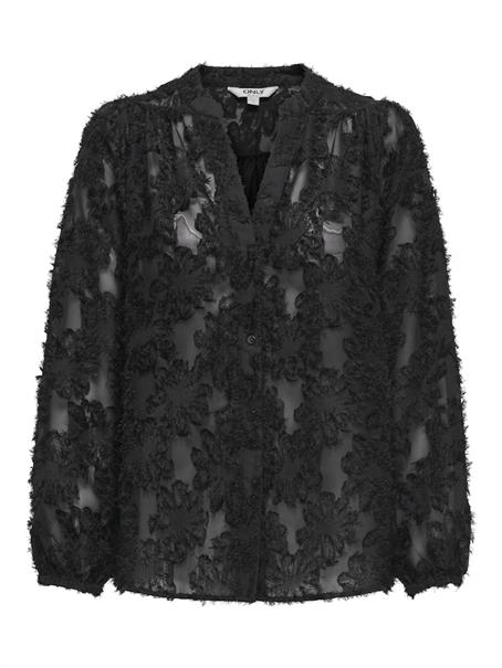 ONLKORSA LS JAQUARD SHIRT WVN black