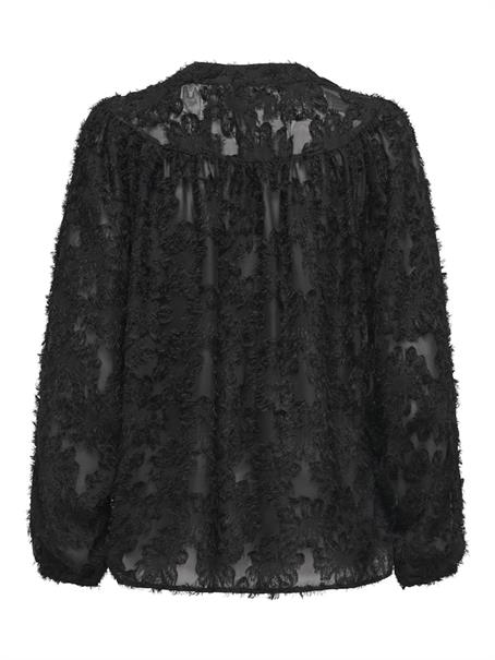 ONLKORSA LS JAQUARD SHIRT WVN black