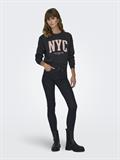ONLLANEY L/S NEW YORK O-NECK BOX SWT black