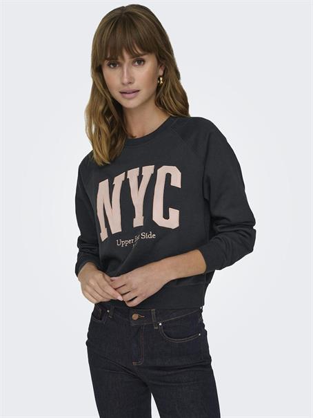 ONLLANEY L/S NEW YORK O-NECK BOX SWT black