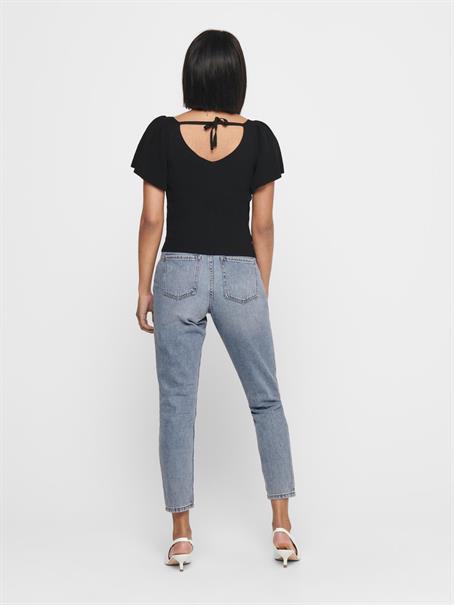 ONLLEELO S/S BACK PULLOVER KNT NOOS black 3