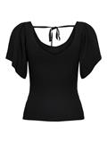 ONLLEELO S/S BACK PULLOVER KNT NOOS black