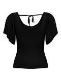 ONLLEELO S/S BACK PULLOVER KNT NOOS black