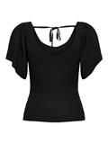ONLLEELO S/S BACK PULLOVER KNT NOOS black