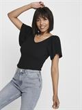 ONLLEELO S/S BACK PULLOVER KNT NOOS black