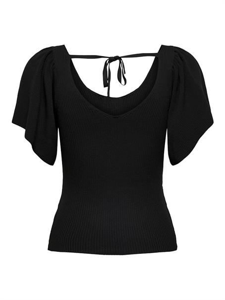 ONLLEELO S/S BACK PULLOVER KNT NOOS black