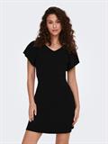 ONLLEELO S/S V-NECK DRESS KNT NOOS black