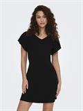 ONLLEELO S/S V-NECK DRESS KNT NOOS black