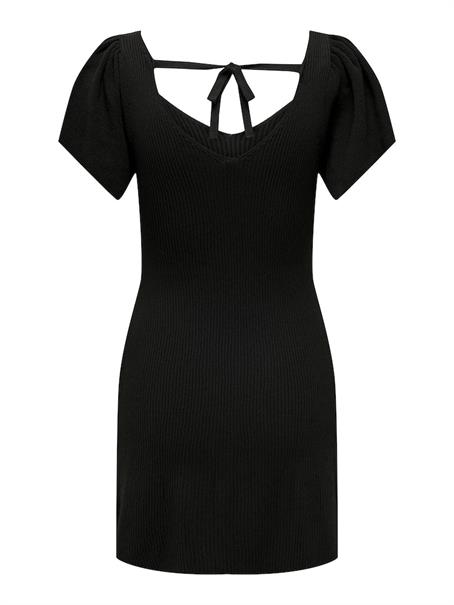 ONLLEELO S/S V-NECK DRESS KNT NOOS black