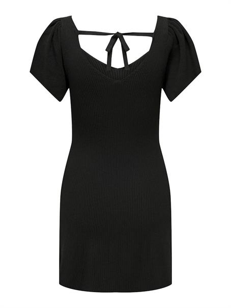 ONLLEELO S/S V-NECK DRESS KNT NOOS black