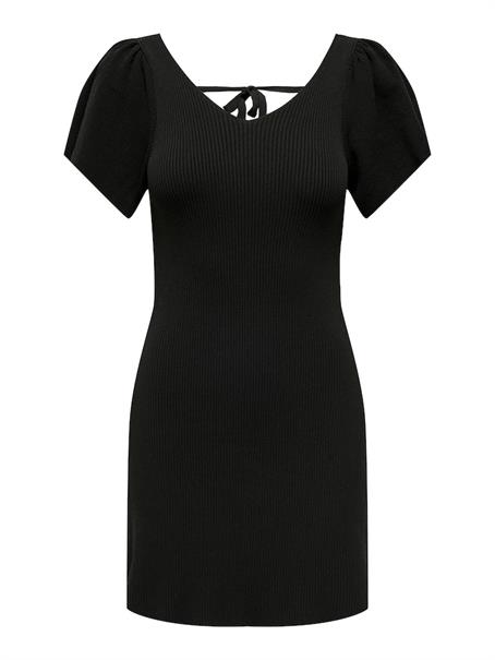 ONLLEELO S/S V-NECK DRESS KNT NOOS black