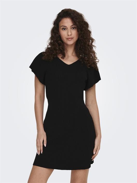 onlleelo-s-s-v-neck-dress-knt-noos-black