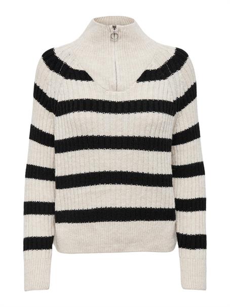 ONLLEISE FREYA LS ZIP HIGH NECK KNT NOOS birch1