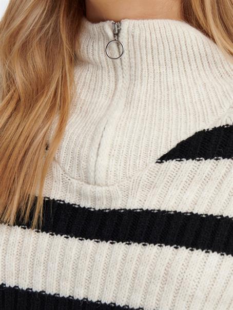 ONLLEISE FREYA LS ZIP HIGH NECK KNT NOOS birch1