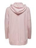 ONLLELY L/S LOOSE HOOD PULLOVER KNT sepia rose