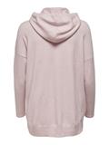 ONLLELY L/S LOOSE HOOD PULLOVER KNT sepia rose
