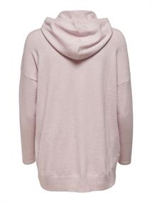 ONLLELY L/S LOOSE HOOD PULLOVER KNT sepia rose