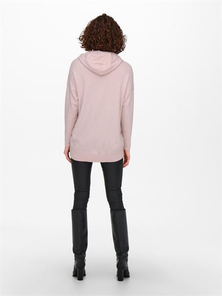 ONLLELY L/S LOOSE HOOD PULLOVER KNT sepia rose