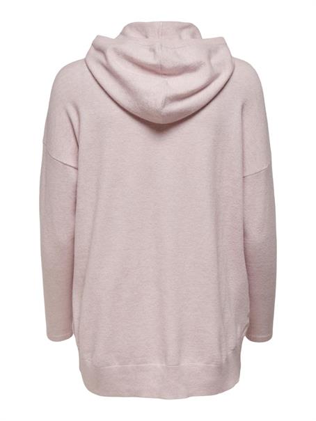 ONLLELY L/S LOOSE HOOD PULLOVER KNT sepia rose