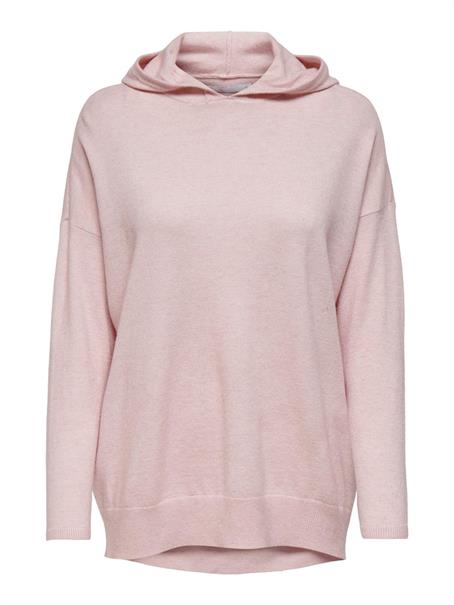 ONLLELY L/S LOOSE HOOD PULLOVER KNT sepia rose