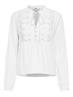 ONLLENNYO LS EMBROID V-NECK TOP NOOS WVN bright white