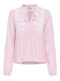 ONLLENNYO LS EMBROID V-NECK TOP NOOS WVN romance rose