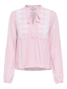 ONLLENNYO LS EMBROID V-NECK TOP NOOS WVN romance rose