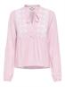 ONLLENNYO LS EMBROID V-NECK TOP NOOS WVN romance rose