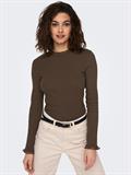 ONLLESLIE L/S LACE MIX TOP JRS NOOS chocolate martini