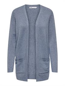 ONLLESLY L/S OPEN CARDIGAN KNT NOOS vintage indigo