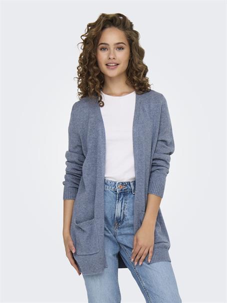 ONLLESLY L/S OPEN CARDIGAN KNT NOOS vintage indigo