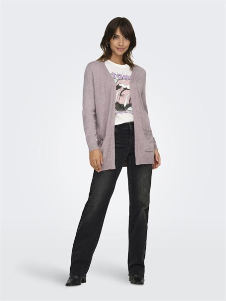 ONLLESLY L/S OPEN CARDIGAN KNT NOOS violet ice