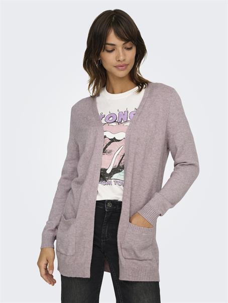 ONLLESLY L/S OPEN CARDIGAN KNT NOOS violet ice