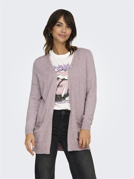 ONLLESLY L/S OPEN CARDIGAN KNT NOOS violet ice
