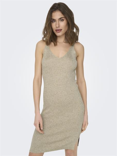 ONLLINA SL SLIT DRESS KNT pumice stone