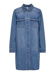 ONLLISA L/S DNM DRESS GUA medium blue denim