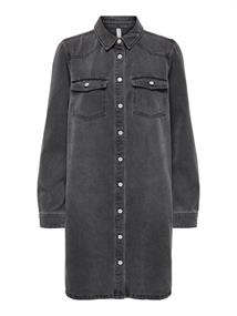 ONLLISA L/S DNM DRESS GUA washed black