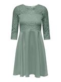 ONLLIVA 3/4 LACE MIX DRESS CS WVN lily pad