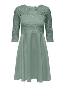 ONLLIVA 3/4 LACE MIX DRESS CS WVN lily pad