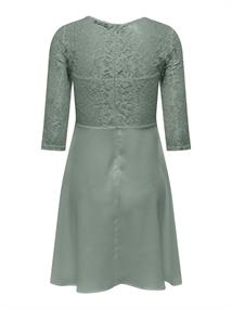 ONLLIVA 3/4 LACE MIX DRESS CS WVN lily pad